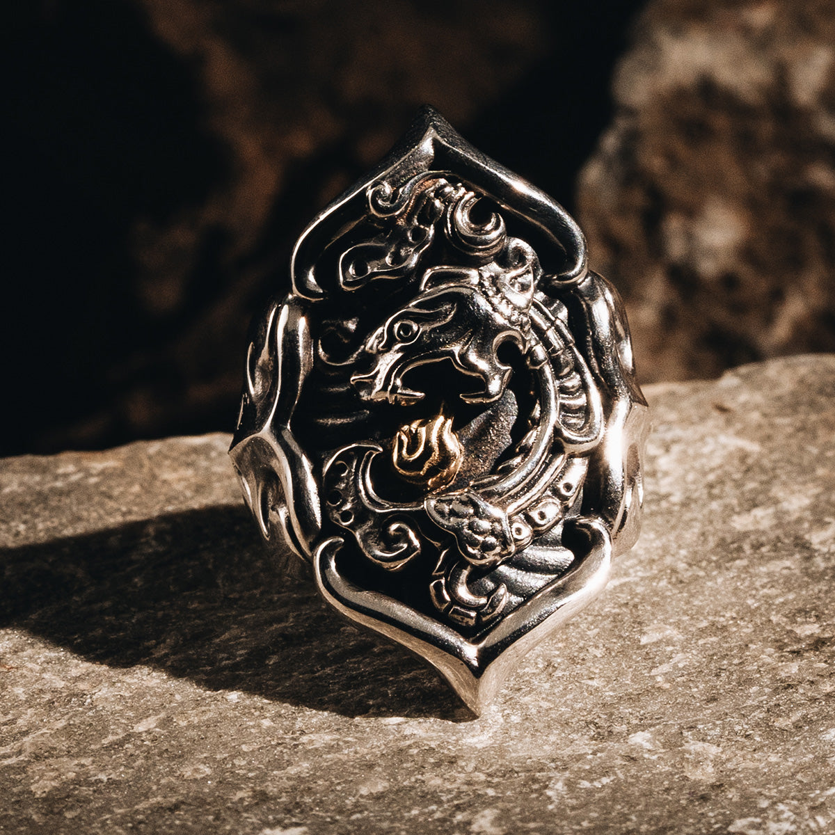 Jade Dragon Ring (L)