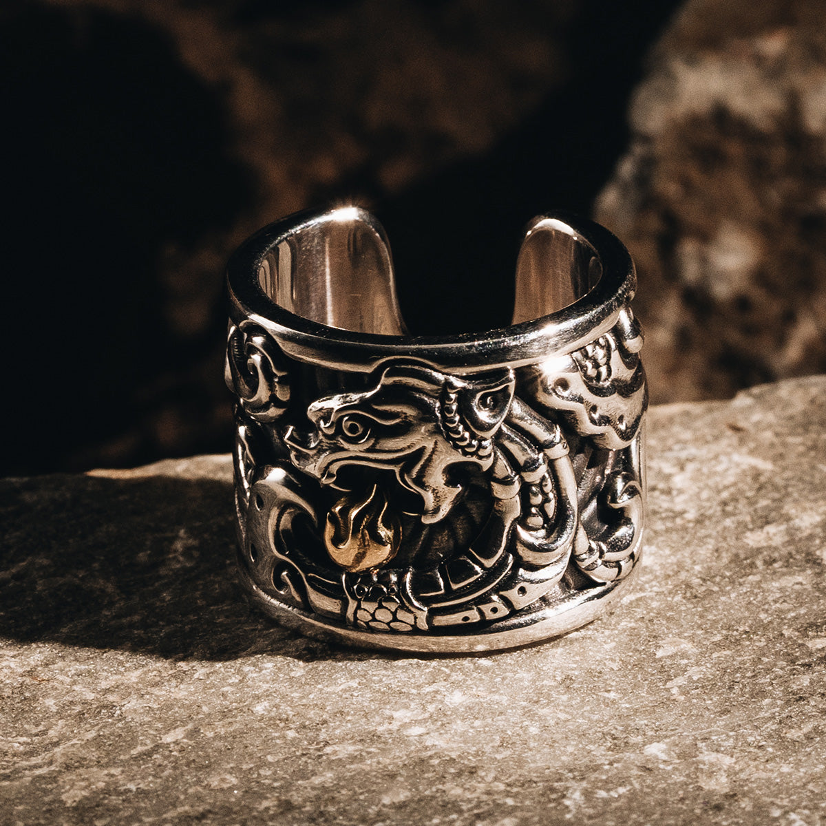 Jade Dragon Thumb Ring (L)