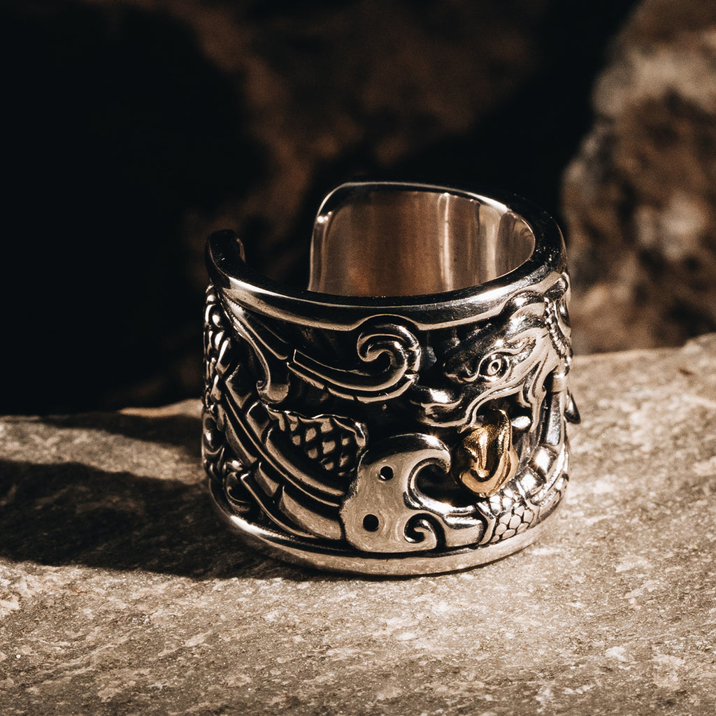 Jade Dragon Thumb Ring (L)