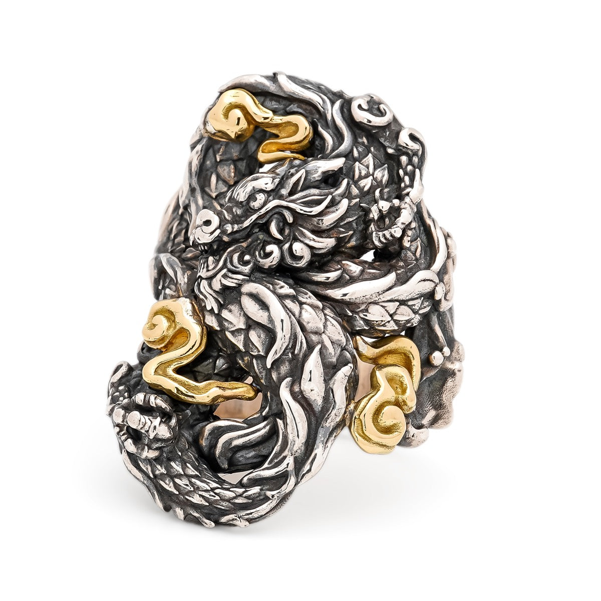 Gold Cloud Dragon Ring