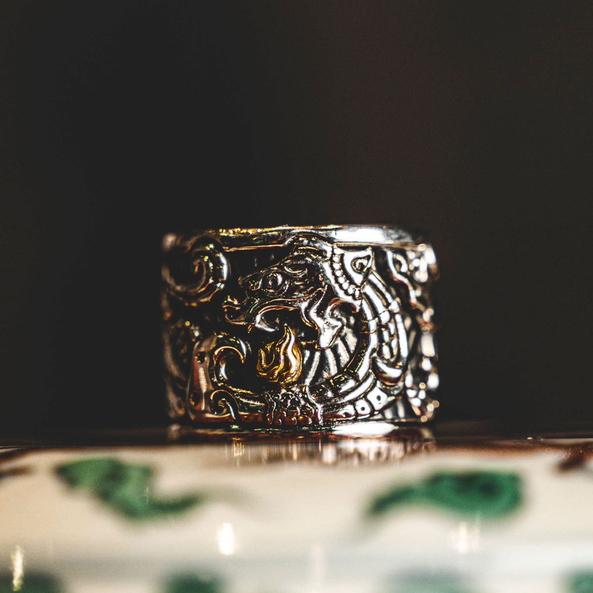 Jade Dragon Thumb Ring (L)