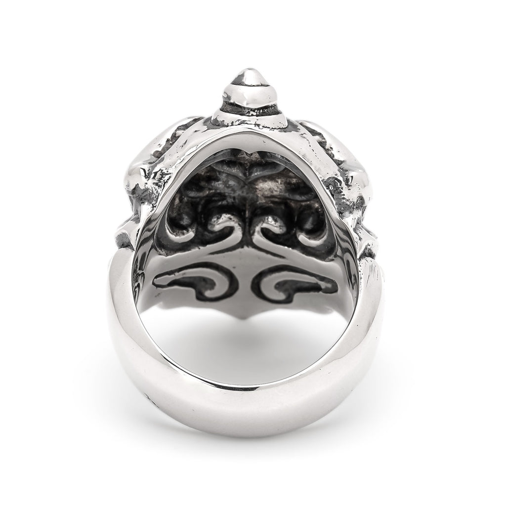 Silver Chinese Lion Ring (S)